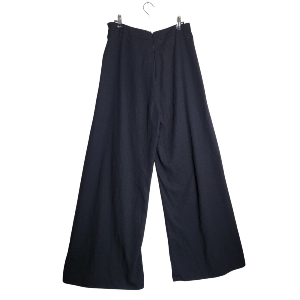 Lulus Women Black Wide Leg High Waisted Trousers Dress Pants Size L